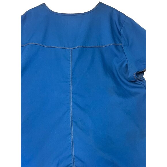 2 Dickies Blue Unisex Scrub Top 3XL With Pockets & V-Neck Medical Comfortable - Picture 15 of 16